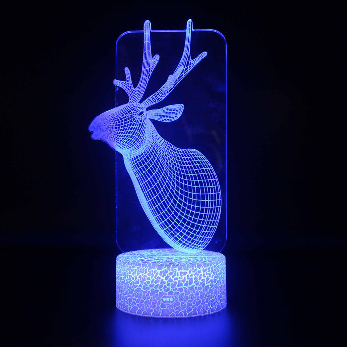 Christmas Reindeer 3D Optical Illusion Lamp
