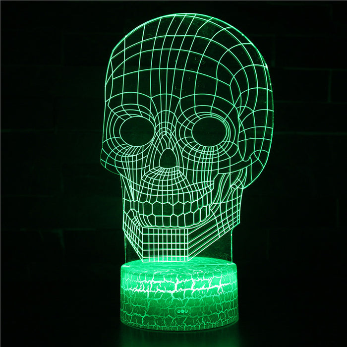 Halloween Skull 3D Optical Illusion Lamp