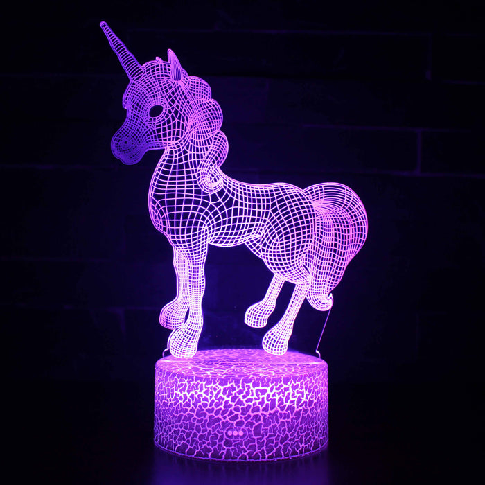 Abstract Unicorn Horse Optical Illusion Lamp