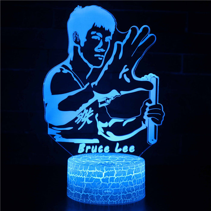 Bruce Lee Anime Cartoon Optical Illusion Lamp