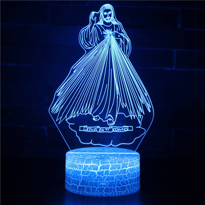 Jesus 3D Optical Illusion Lamp