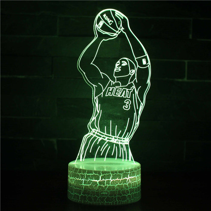 Dwane Wade 3D Optical Illusion Lamp