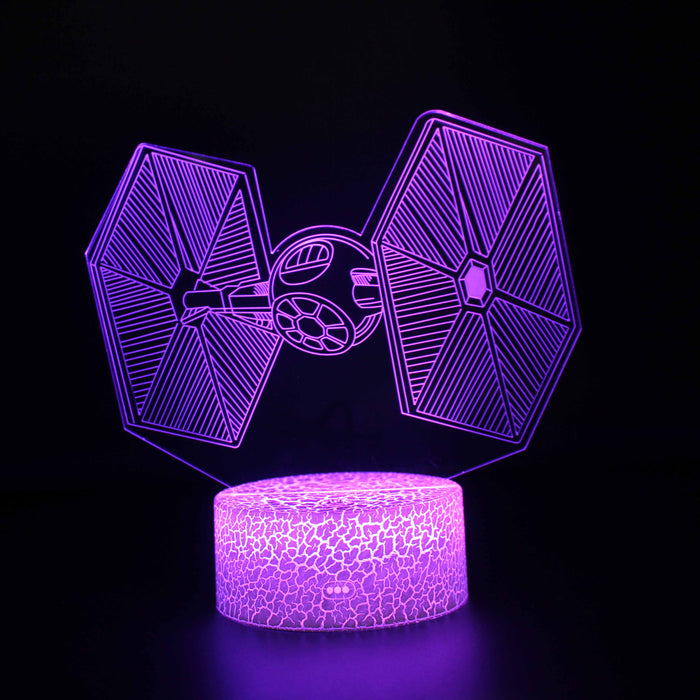 Star Wars Ship 3D Optical Illusion Lamp