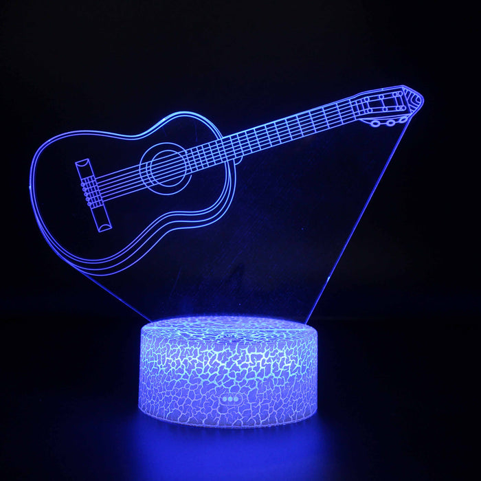 Acoustic Guitar 3D Optical Illusion Lamp