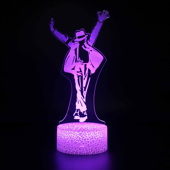 Michael Jackson Famous Singer 3D Optical Illusion Lamp
