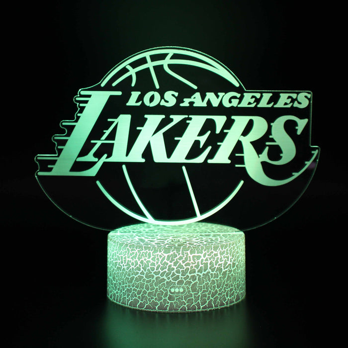 Los Angeles Lakers Basketball 3D Optical Illusion Lamp