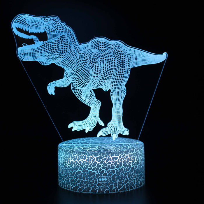 Realistic Roaring T-Rex Dinosaur 3D Optical Illusion Lamp