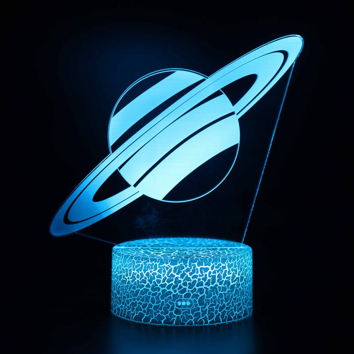 Planet Saturn 3D Optical Illusion Lamp