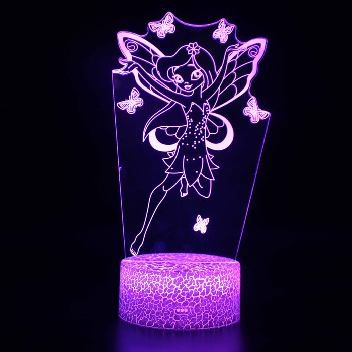 Fairy Angel 3D Optical Illusion Lamp