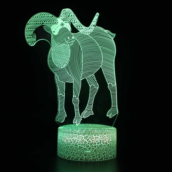 Abstract Zodiac - Green Ox Optical Illusion Lamp