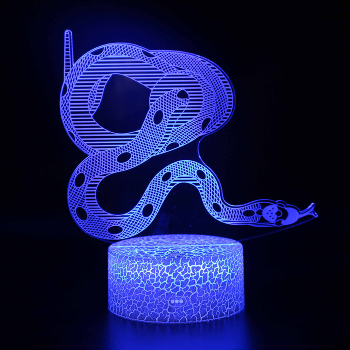 Abstract Zodiac - Snake Optical Illusion Lamp
