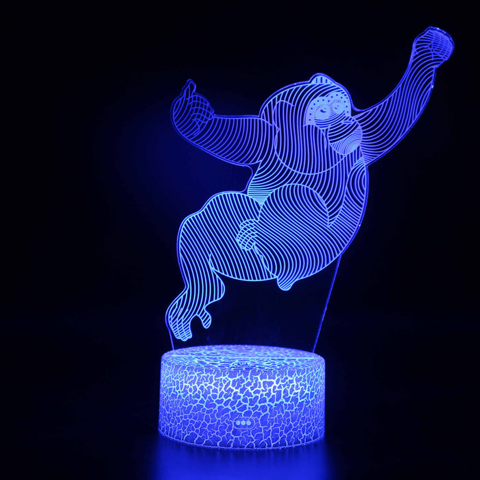 Realistic Ape 3D Optical Illusion Lamp
