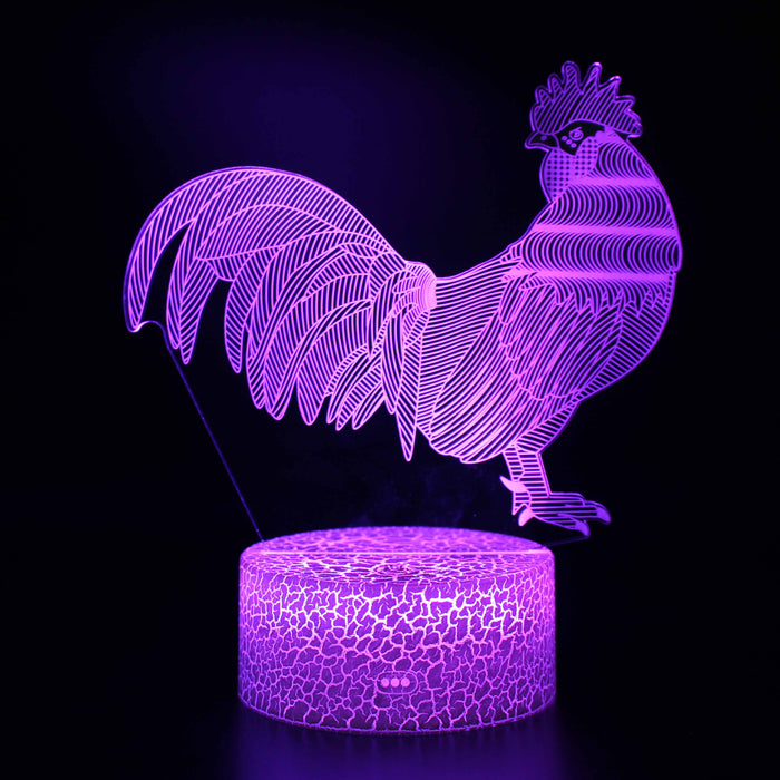 Abstract Zodiac - Hen Optical Illusion Lamp