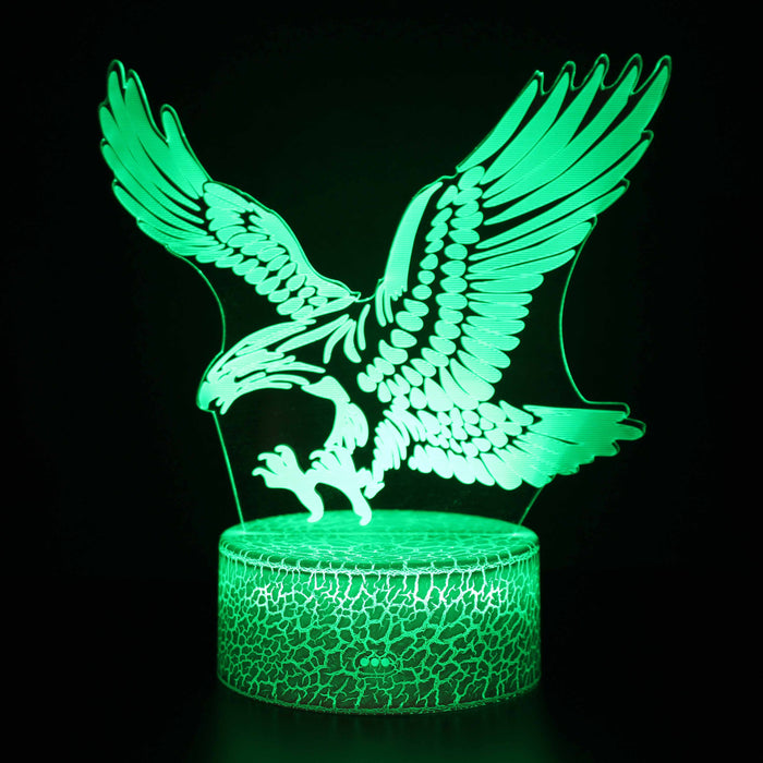 Realistic Eagle 3D Optical Illusion Lamp