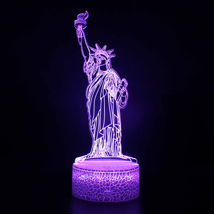 The Statue of Liberty  3D Optical Illusion Lamp