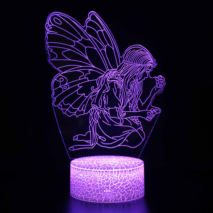 Kneeling Angel 3D Optical Illusion Lamp