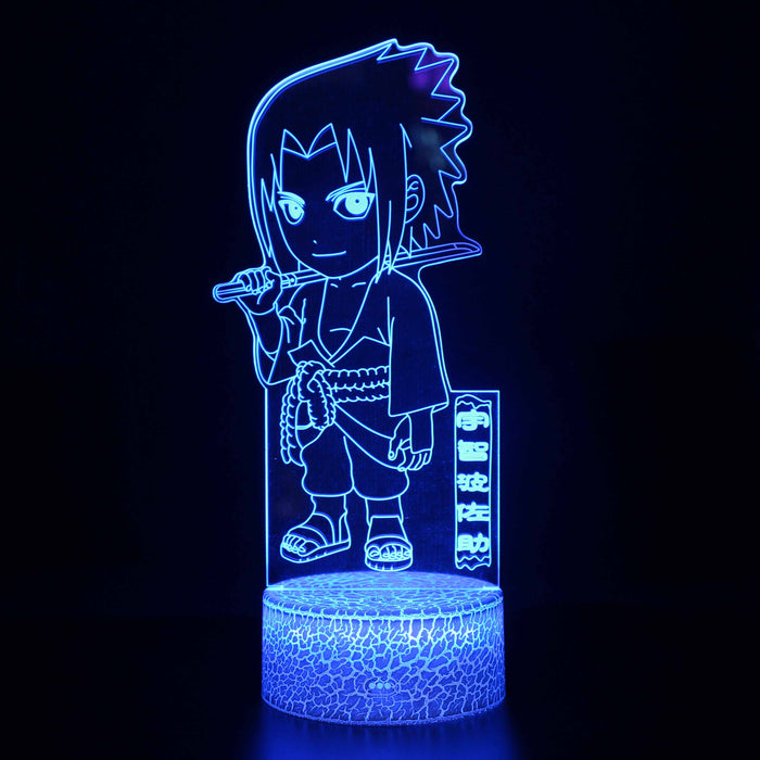 Cute Baby Sasuke Character 3D Optical Illusion Lamp