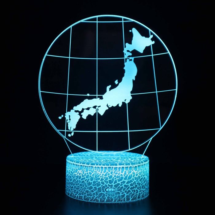 Planet Earth Up Close 3D Optical Illusion Lamp