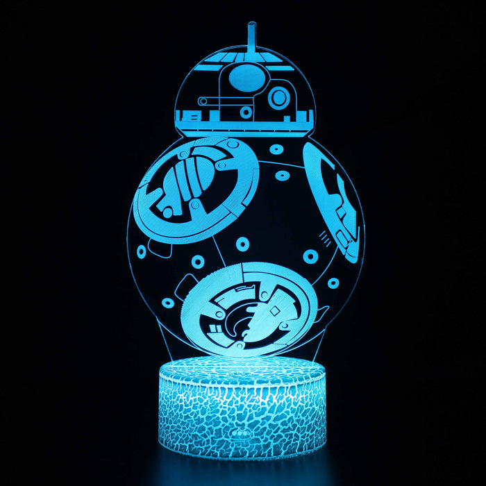 Star Wars BB-8 Robot 3D Optical Illusion Lamp