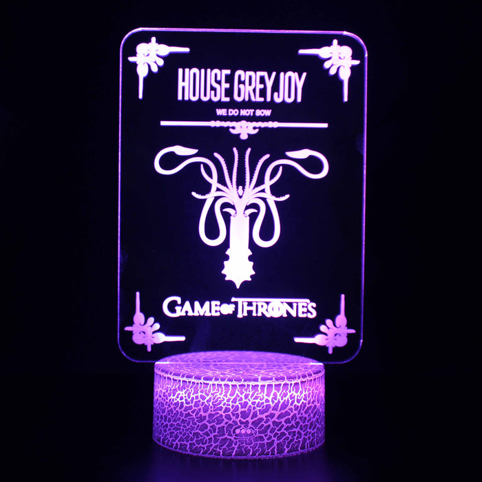 Game Of Thrones House Grey Joy 3D Optical Illusion Lamp