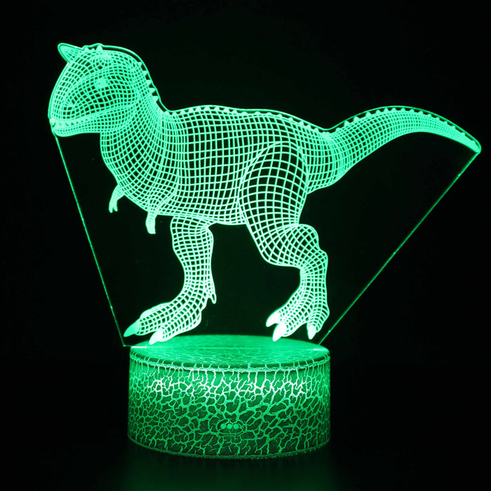 Realistic T-Rex Dinosaur 3D Optical Illusion Lamp