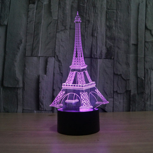 Eiffel Tower 3D Optical Illusion Lamp - 3D Optical Lamp