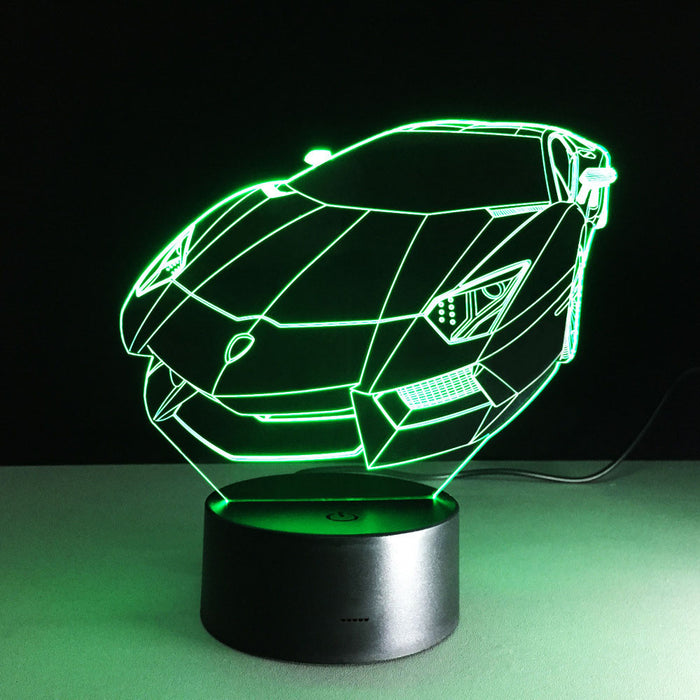 Lamborghini 3D Optical Illusion Lamp - 3D Optical Lamp