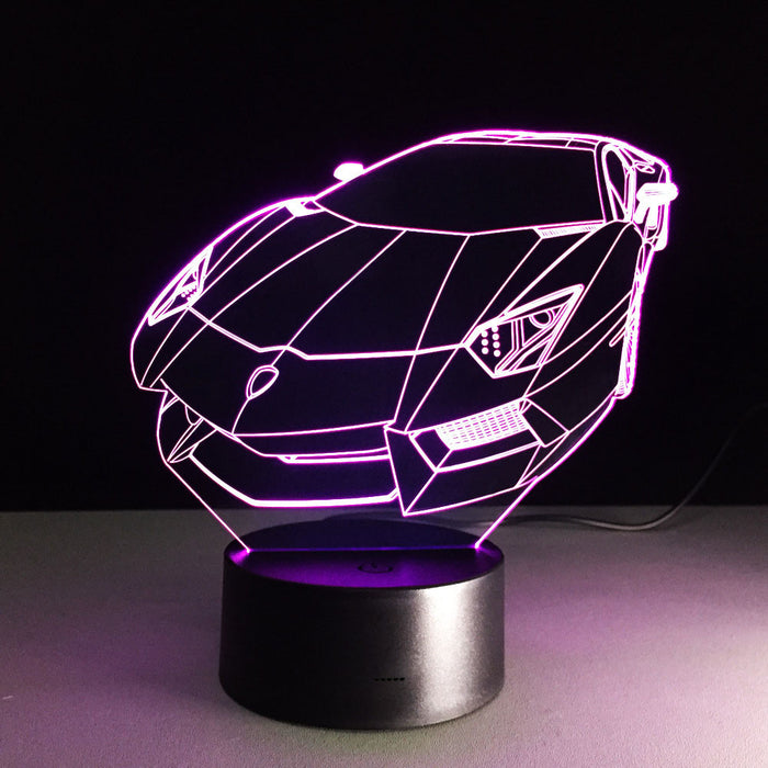 Lamborghini 3D Optical Illusion Lamp - 3D Optical Lamp