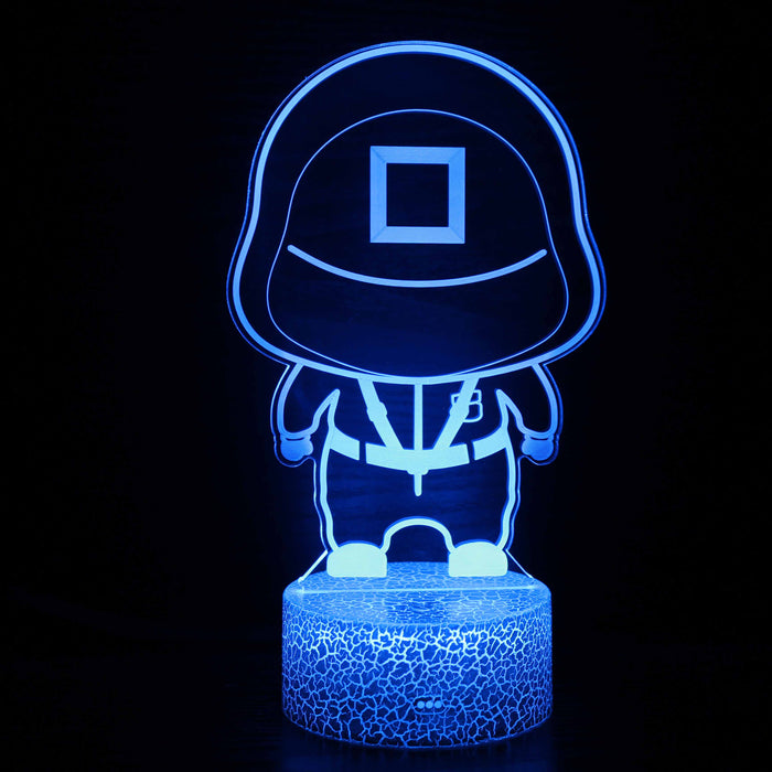 Squid Game Characters 3D Optical Illusion Lamp