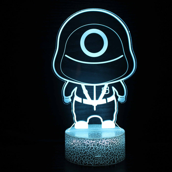 Squid Game Characters 3D Optical Illusion Lamp