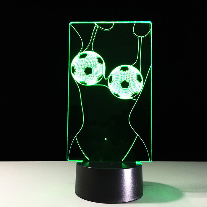 Football Girl Underwear 3D Optical Illusion Lamp - 3D Optical Lamp