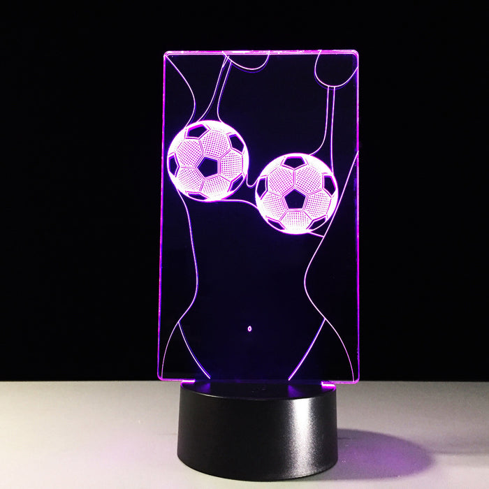 Football Girl Underwear 3D Optical Illusion Lamp - 3D Optical Lamp