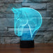 Elegant Stallion Bust 3D Optical Illusion Lamp - 3D Optical Lamp
