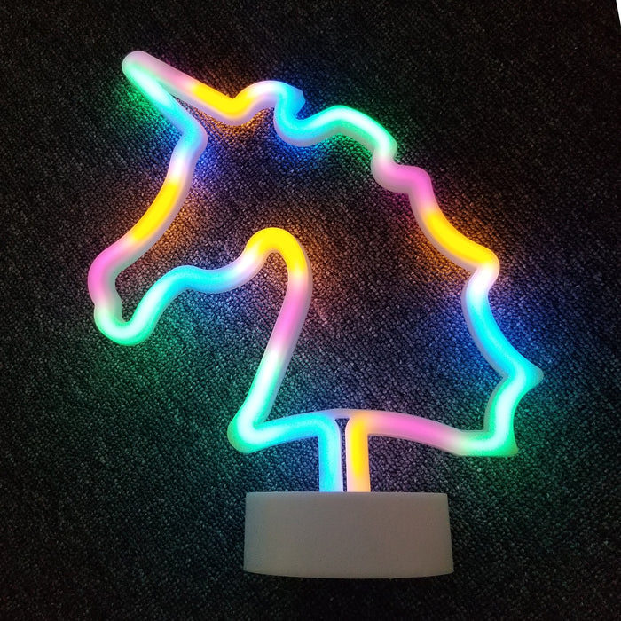 Rainbow Unicorn Neon Modelling Lamp