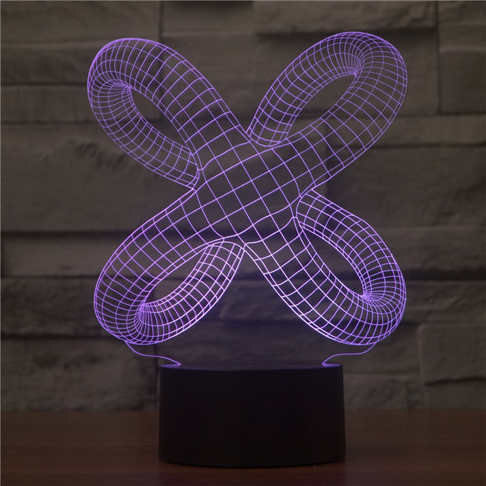 Abstract Knot Legs 3D Optical Illusion Lamp - 3D Optical Lamp