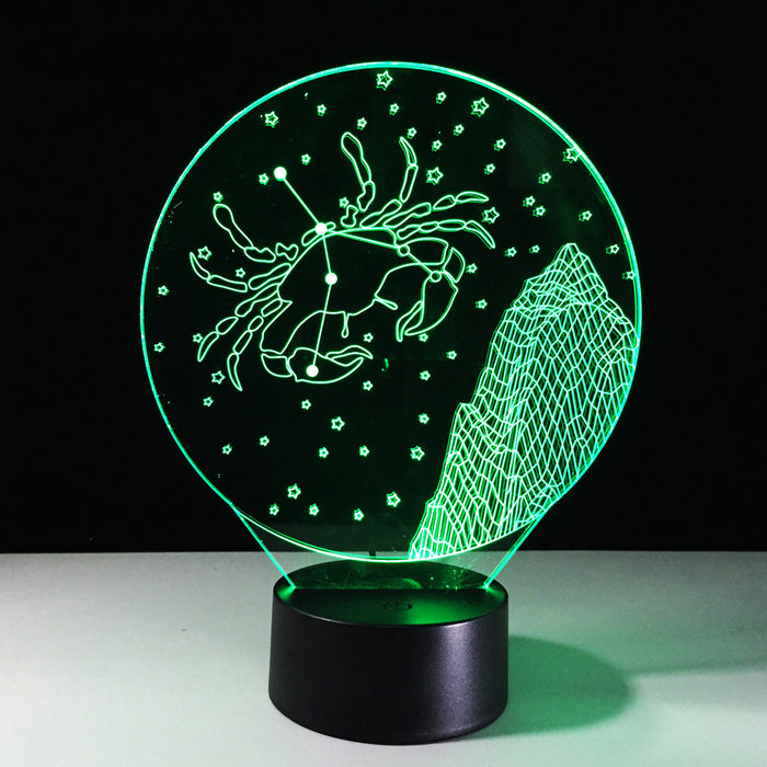 Cancer Horoscope 3D Optical Illusion Lamp - 3D Optical Lamp