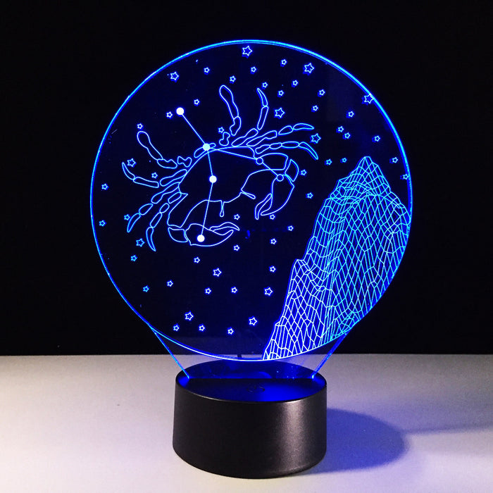 Cancer Horoscope 3D Optical Illusion Lamp - 3D Optical Lamp