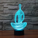 Meditative Yoga Pose 3D Optical Illusion Lamp - 3D Optical Lamp