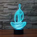 Meditative Yoga Pose 3D Optical Illusion Lamp - 3D Optical Lamp