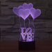 Celebratory Love Sculpture 3D Optical Illusion Lamp - 3D Optical Lamp