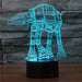 Star Wars Inspired AT-AT Walker 3D Optical Illusion Lamp - 3D Optical Lamp