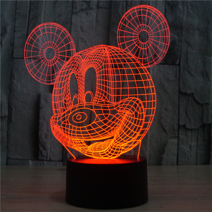 Mickey Mouse 3D Optical Illusion Lamp - 3D Optical Lamp
