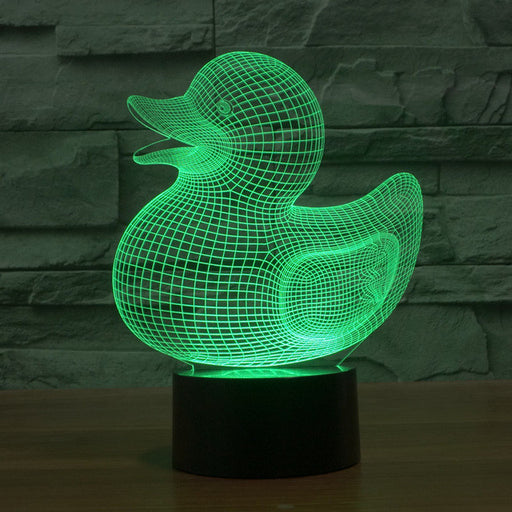 Adorable Rubber Ducky 3D Optical Illusion Lamp - 3D Optical Lamp