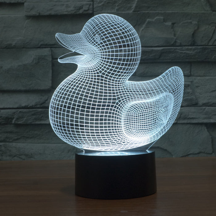 Adorable Rubber Ducky 3D Optical Illusion Lamp - 3D Optical Lamp