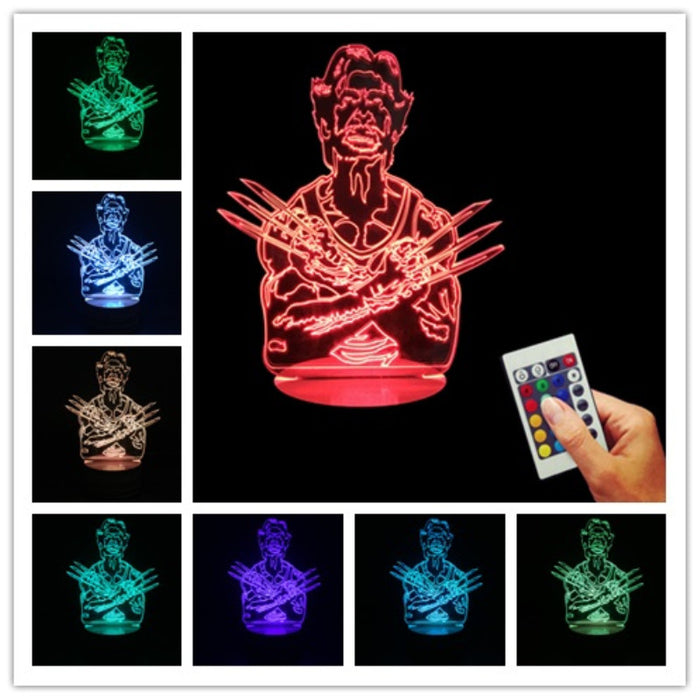 Superhero Wolverine  Optical Illusion Lamp - 3D Optical Lamp