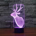 Realistic Deer Bust 3D Optical Illusion Lamp - 3D Optical Lamp