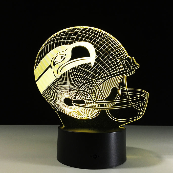 Seattle Seahawks Inspired 3D Optical Illusion Lamp