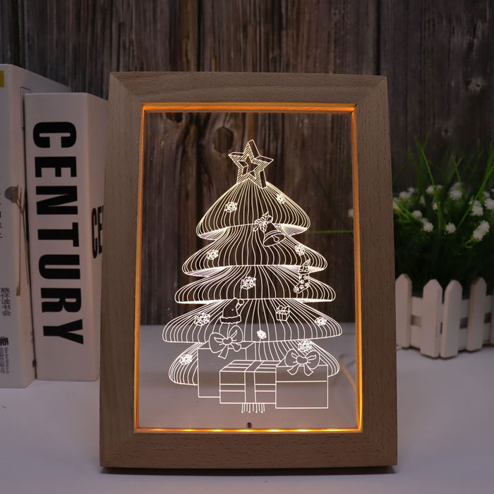 Christmas Tree Warm White 3D Optical Illusion Lamp