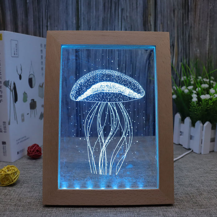 Jellyfish RGB 3D Optical Illusion Lamp