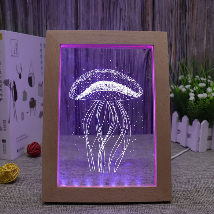 Jellyfish RGB 3D Optical Illusion Lamp